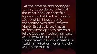 Meeting L.A. Mayor Bradley at My Home