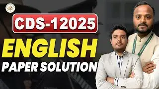 CDS 1 2025 | English Paper Solution | #cds2025 #cdsenglish #cdsenglishpreparation #dreamers