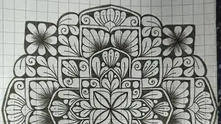 Ідеї для мандали.Красиві визерунки.Малювання по клітинках.Mandala ideas.Drawing by cells.Mandala art