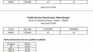 WBPSC Clerk Part-1 Result Declared | Cutoff published