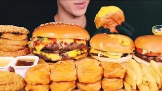 BURGER KING TRIPLE CHEESE BURGER _ WHOPPER JR _ CHICKEN NUGGETS _ ONION RINGS _ FRIES(720P_HD)