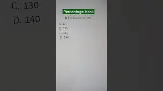 percentage hack || #maths #percentage #youtubeshorts