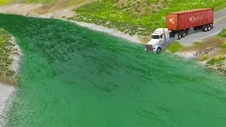 Cars vs River Deep Water #1 - BeamNG Drive