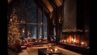 Relaxing Christmas Music 2025 🔥 Soothing Christmas Ambience with Fireplace🌲Christmas Piano Melody