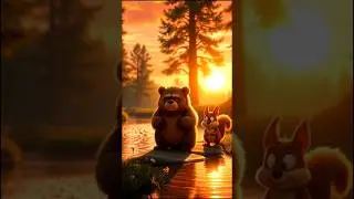 Bear and Squirrel story #youtubeshorts #viral #shorts #youtube #viralshorts#shortsfeed #movie#shorts