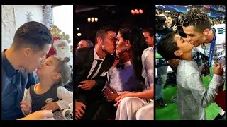 Cristiano Ronaldo &bull; Too Cute Kiss &bull; Tender Family Moments 💋🧡💋