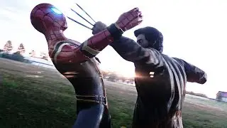 IRON SPIDER-MAN FIGHTS WOLVERINE vs CYCLOPS & JAX (IRON SPIDER FROM AVENGERS INFINITY WAR)