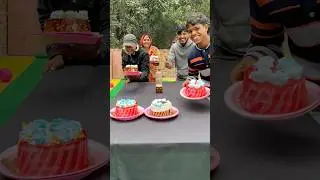 Amazing bottle flip and cake win family challenge #shorts #game