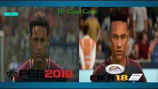 FIFA 18 vs PES 2018 PSG Players Faces Comparison