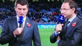 Martin O Neill and Roy Keane, New Republic of Ireland Manager, ITV, Champions League Coverage