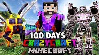 I Survived 100 Days in CRAZY CRAFT Minecraft!