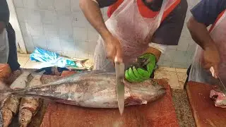 Giant Tuna Bluefin Fish Fillet Extreme Skills। Giant Tuna Fish Cutting Super Human Skills। Fish Cut