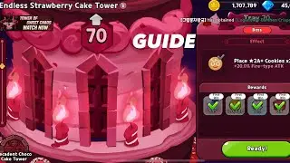 Endless Strawberry Cake Tower Tray 70 Guide (F2P) | Cookie run kingdom (TEXT TO SPEECH)