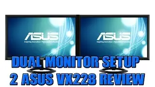 Dual Monitor Setup 2016 (Asus VX228 Monitor Review and Setup Mac)