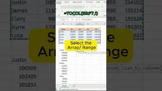 Convert Multiple rows to Single Column #excel #exceltips #excelhacks #fyp #foryou #shorts #short
