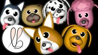 Puppy Dance Party ! Fun music and animation ! High Contrast Sensory ! - Lottie Bunny