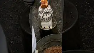 Make a Raku fired vase with red terra sigillata