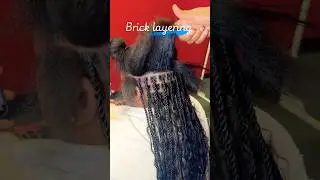 Brick layering knotless boho twists #twist #senegalesetwists #islandtwist #ropetwist #bohotwist