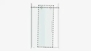 VIGO Technology. Elan Single Sliding Frameless Shower Door with RollerDisk&trade; Technology. Smart Adjust