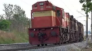 Chugging of ALCOs - Guntakal WDM3D twins with Mysuru Kacheguda over gradients