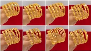 Gold bangles designs/gold kangan designs/stylish kangan with weight/new collection for girls 2025.