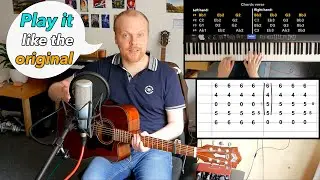 Coldplay - Gravity (guitar + piano cover/tutorial with 100% accurate chords a. tabs)