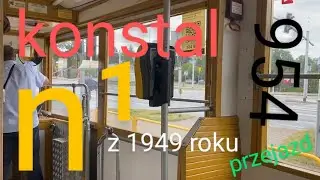 konstal n #954 na kursie zjazdowym linii 38 do zajezdni bytom stroszek