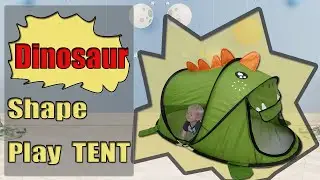Portable Foldable Pop up Tent with Dinosaur Shape For Kids Boys Indoor and Outdoor Playhouse