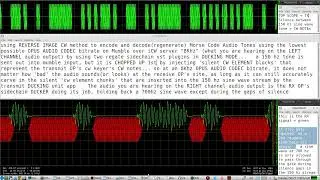 use Reverse Image CW method for super low bit rate OPUS CODEC audio over ip on the mumble iCW server