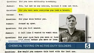 U.S. soldiers used as 'human guinea pigs' in top-secret chemical testing program