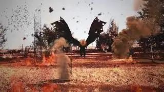 Demon Wings (Cinema 4D + After Effects + Octane render + Polycam3D)