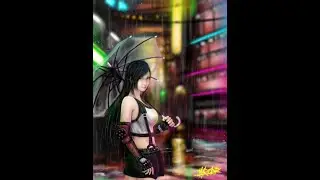 Tifa Lockhart, Final Fantasy 7 Remake, Speed Drawing digital Art Painting