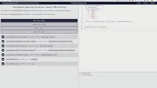 Intermediate Algorithm Scripting: Convert HTML Entities