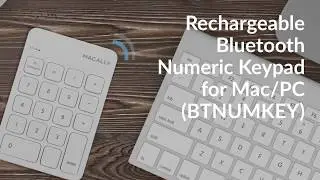 Macally BTNUMKEY Rechargeable Bluetooth Numeric Keypad for Mac/PC