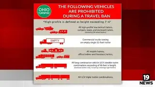 Travel ban for all high-profile vehicles on the Ohio Turnpike begins Wednesday