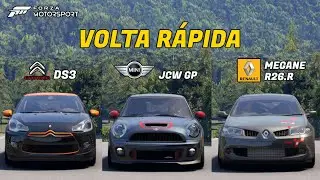 Volta R&aacute;pida Citroen DS3 vs Mini JCW GP vs Megane R26.R | Forza Motorsport