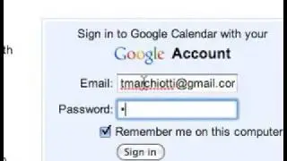 Google Calendar Login Example
