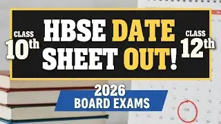 Hbse Board exam date sheet out #hbse #exam strategy 12th #10th