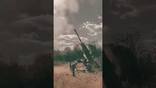 Firing guided projectiles M982 Excalibur from the American howitzer M777.