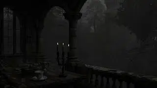 Sitting Alone with Candlelight Above the Sleeping Forest | A Dark Academic Calm