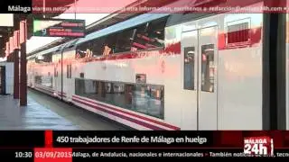 450 trabajadores de Renfe de M&aacute;laga en huelga