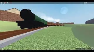 Trains at speed in Roblox