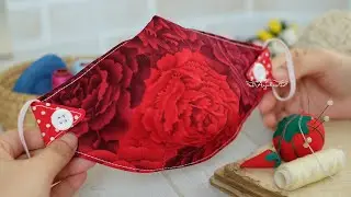 EASY REMOVABLE ELASTIC Cotton Mask Making at Home (Face Mask for BEGINNER Sewers)