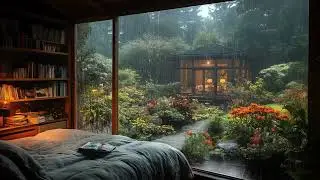 Lie down, close your eyes, and let the sound of rain guide you to sleep