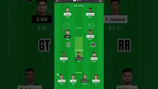 aaj ka team RR vs GT #dream #team #playing11