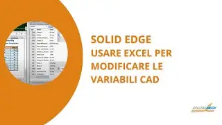 Solid Edge Tips & Tricks: Usare Excel per modificare le variabili CAD