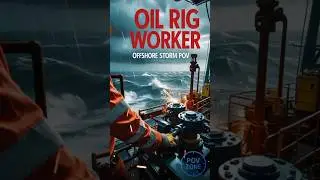 POV Battling the Storm Offshore #oilrig #pov #work #shorts #worker