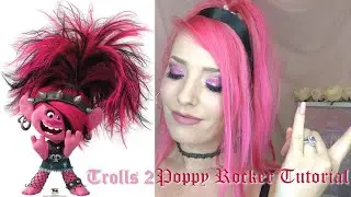 Trolls 2 Poppy Rocker Makeup Tutorial - But Make it Hot