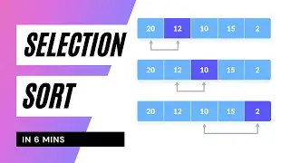 Selection Sort in 6 minutes | C++ | #2 | Data Structures and Algorithms