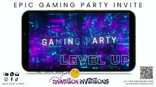 🎮 PREMIUM GAMING VIDEO INVITE &mdash; Custom Esports Party | GET IT CUSTOMIZED!